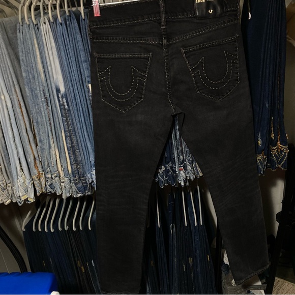 $OLD Womens Geno RelaxedSlim CableStitch in “MIDNIGHT TRACKS” wash True Religion - Picture 2 of 8